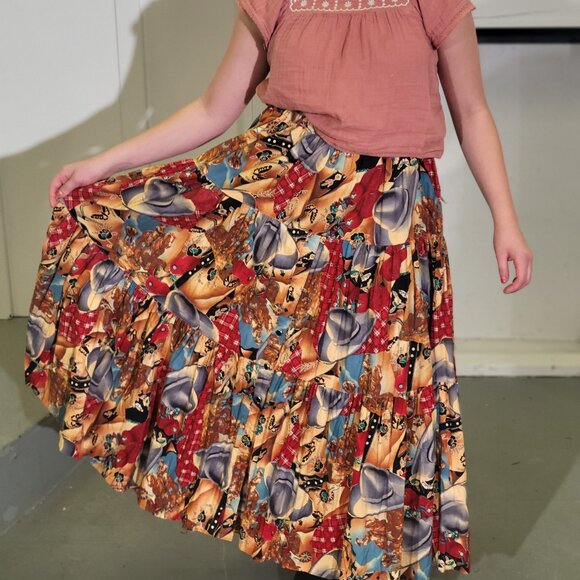 Vintage Desert West Western Skirt - Picture 11 of 11